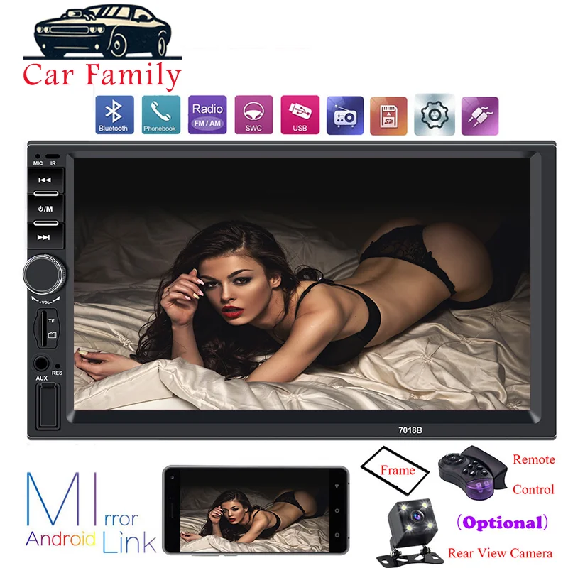 Автомагнитола 7018B мультимедийный плеер 7 дюймов с сенсорным экраном поддержкой