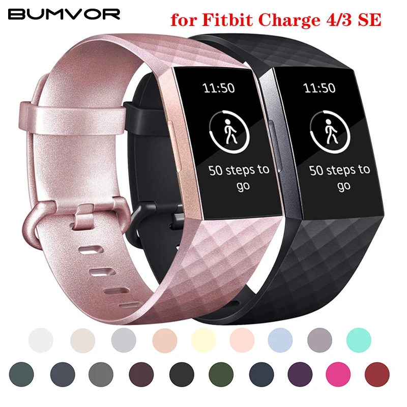 

Silicone strap for Fitbit Charge 4 band Replacement watchband Charge 4 Smart Watch Sport soft Bracelet Fitbit Charge 3 SE band