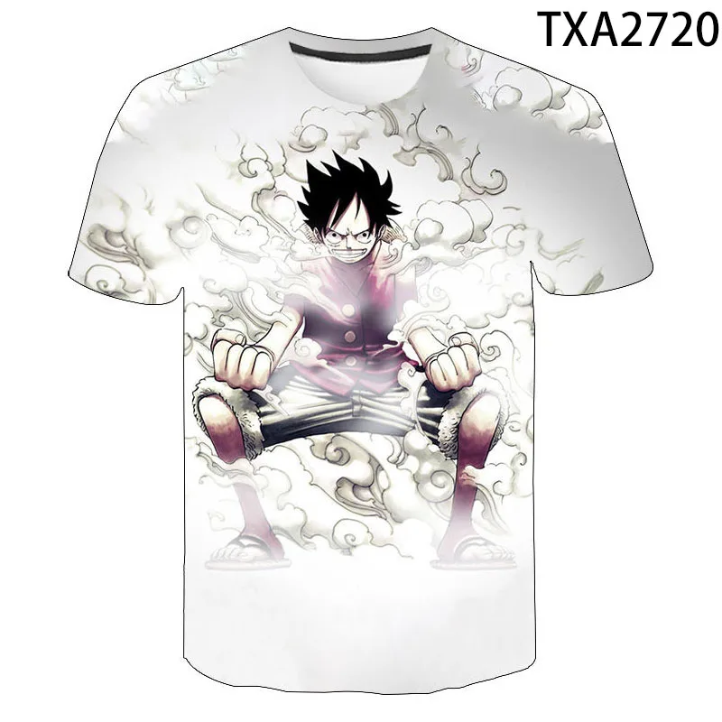 

2020 Summer One Piece Luffy 3D T shirt Boy Girl Kids Fashion Streetwear Men Women Children Printed T-shirt Cool Tops Tee