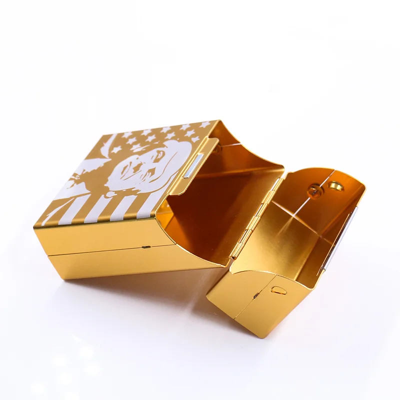 Американский Президент Трамп алюминиевая сигаретная коробка чехол для курения