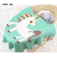 newborn swaddle wrap blankets super soft toddler infant bedding quilt unicorn baby blanket knitted for bed sofa basket stroller