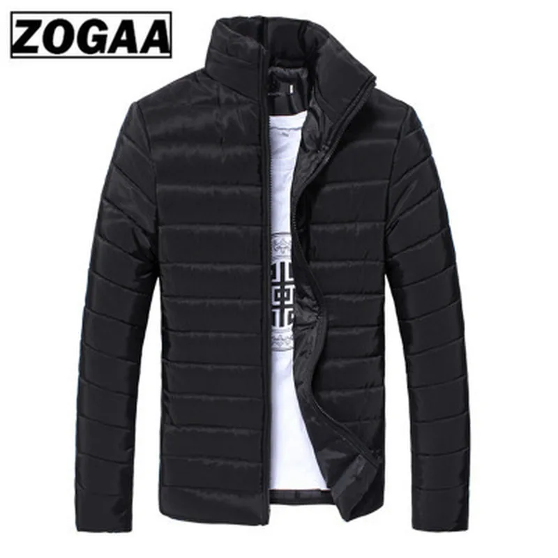 

ZOGAA Winter Men Parkas Coat Mens Casual Candy Color Jacket Parkas Male Cotton Warm Slim Fit Parka Stand Collar Jackets Clothing