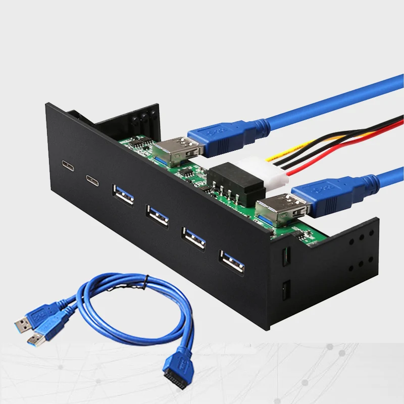 

USB 3.0 Front Panel Cable Adapter type c 60cm cable 20 Pin Connector no external power needed support system Windows10/8/7/Vista