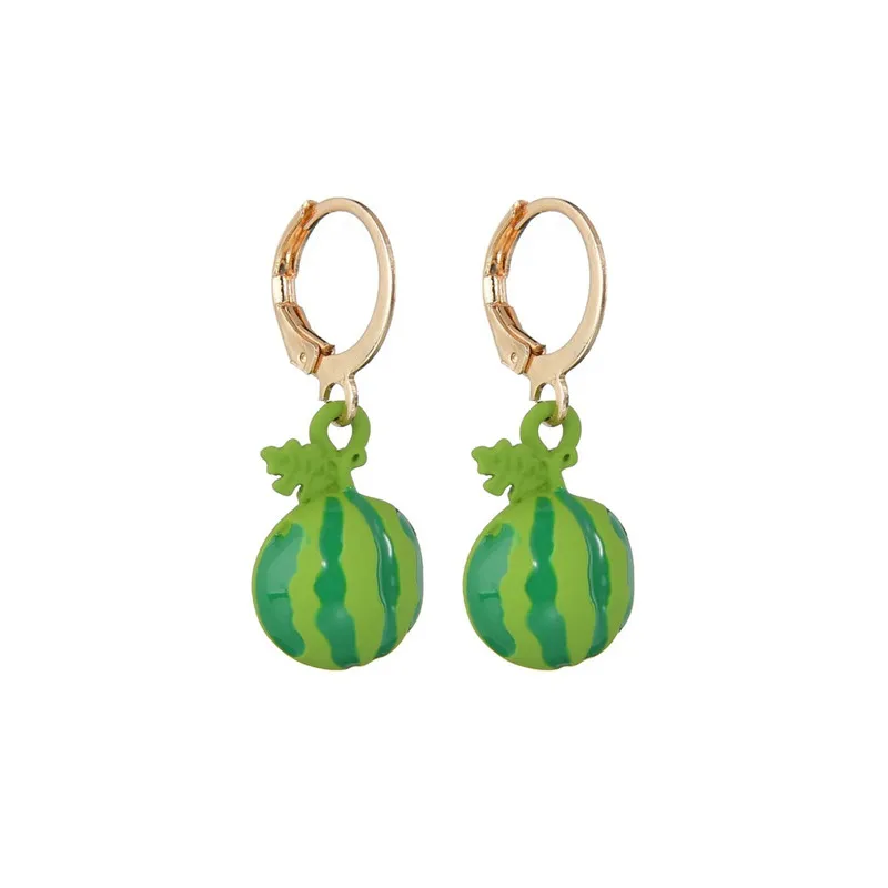 2020 Korean New Fruit Vegetable Drop Earring Alloy Strawberry Watermelon Carrot Earrings Fashion Dangle Jewelry | Украшения и