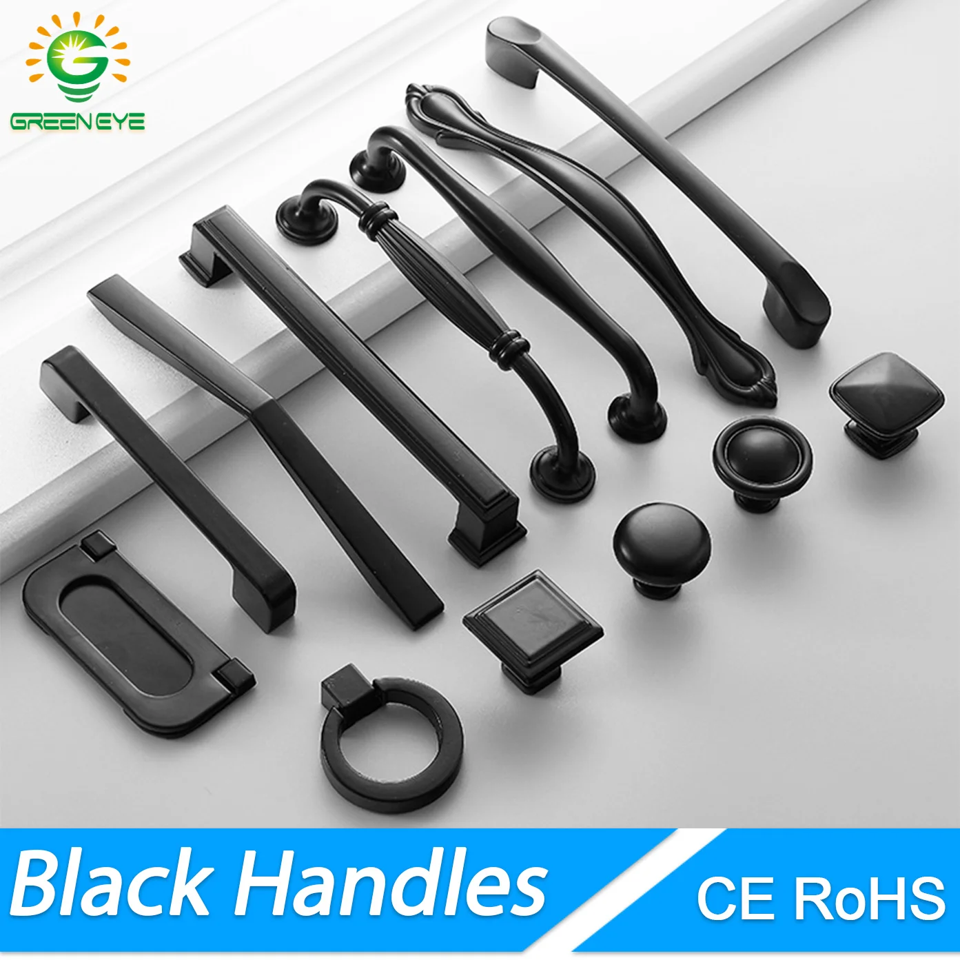 Черные ручки для мебели ящиков шкафа и кухни простой стиль | Строительство ремонт