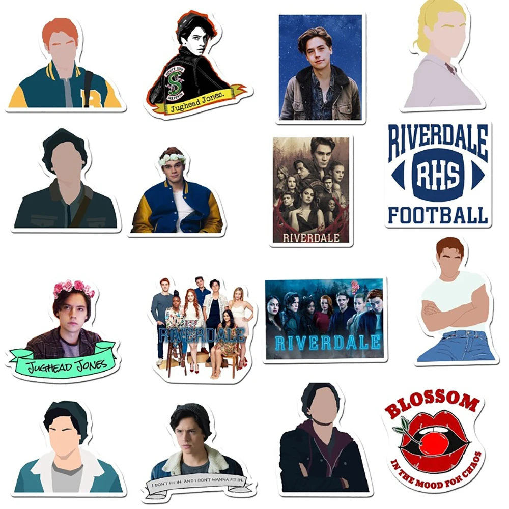 103050pcs tv show riverdale stickers waterproof diy motorcycle travel luggage fridge laptop graffiti joke sticker kid toy free global shipping