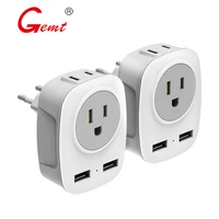european travel plug adapter foval european plug adapter us to europe power outlets adapter with 2 usb 4 in 1 eu travel adapte