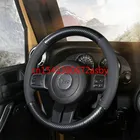 Для Jeep Wrangler специальный самодельный кожаный чехол из углеродного волокна для салона автомобиля оплетка руля автомобильные аксессуары