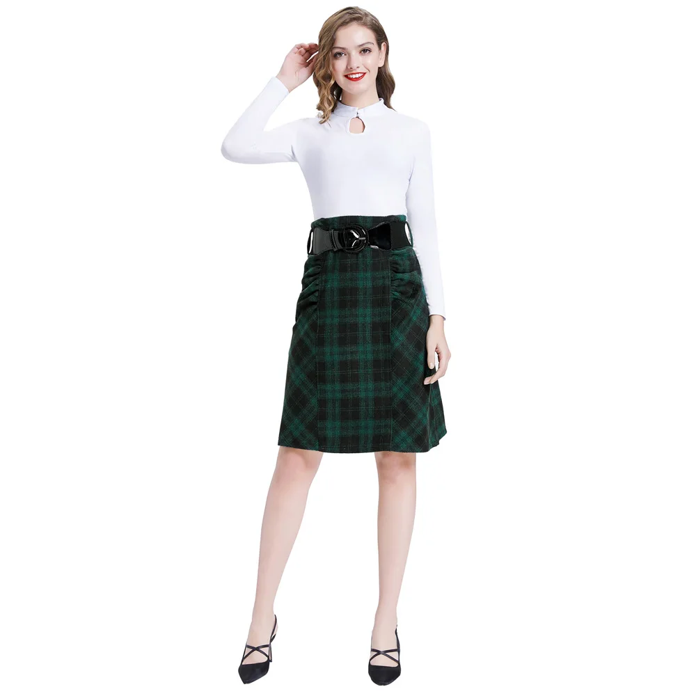 BP Женская винтажная английская юбка с поясом украшенная юбкой рубашкой а силуэт