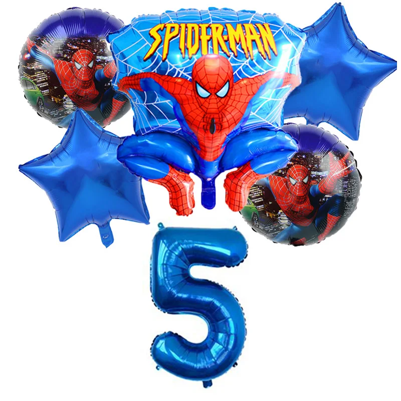 6 шт. фольгированные шары Человек-паук | Дом и сад