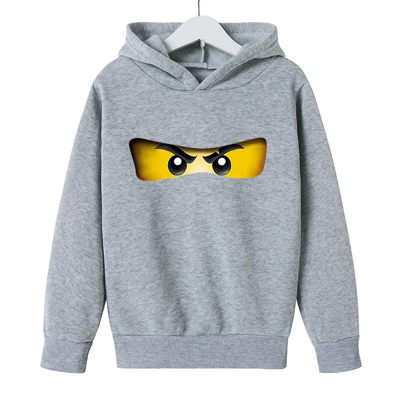

3-14 Years Boys Hoodies Legoes Cartoon Print Tops Baby Ninjago Long Sleeves Children 2021 Autumn Clothes Toddler Girls Hoodies