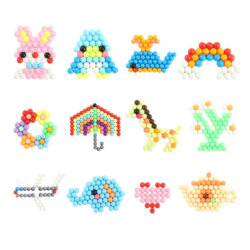 

400pcs Water Beads Spray Animal Magic Beads Kit Balls Beads Puzzle Game Fun DIY 3D Puzzle Educational Toys For children Kid Gift