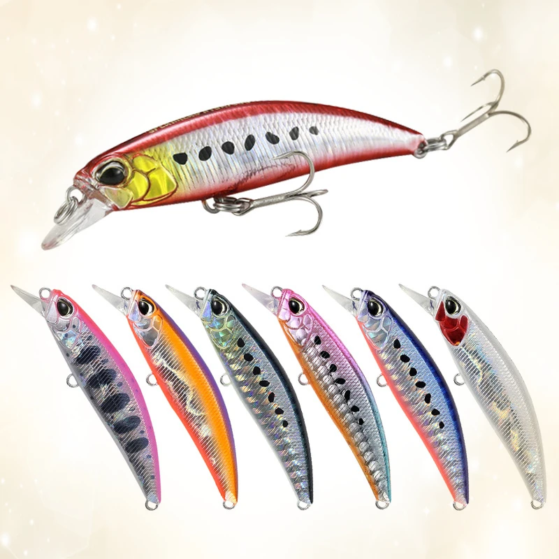 

60mm 6.5g Lures Fishing Minnow Mini Fish Ice Swimbait Crank Japan Fishing Tackle Pesca Bass Trout Lure Hard Bait Whopper Plopper