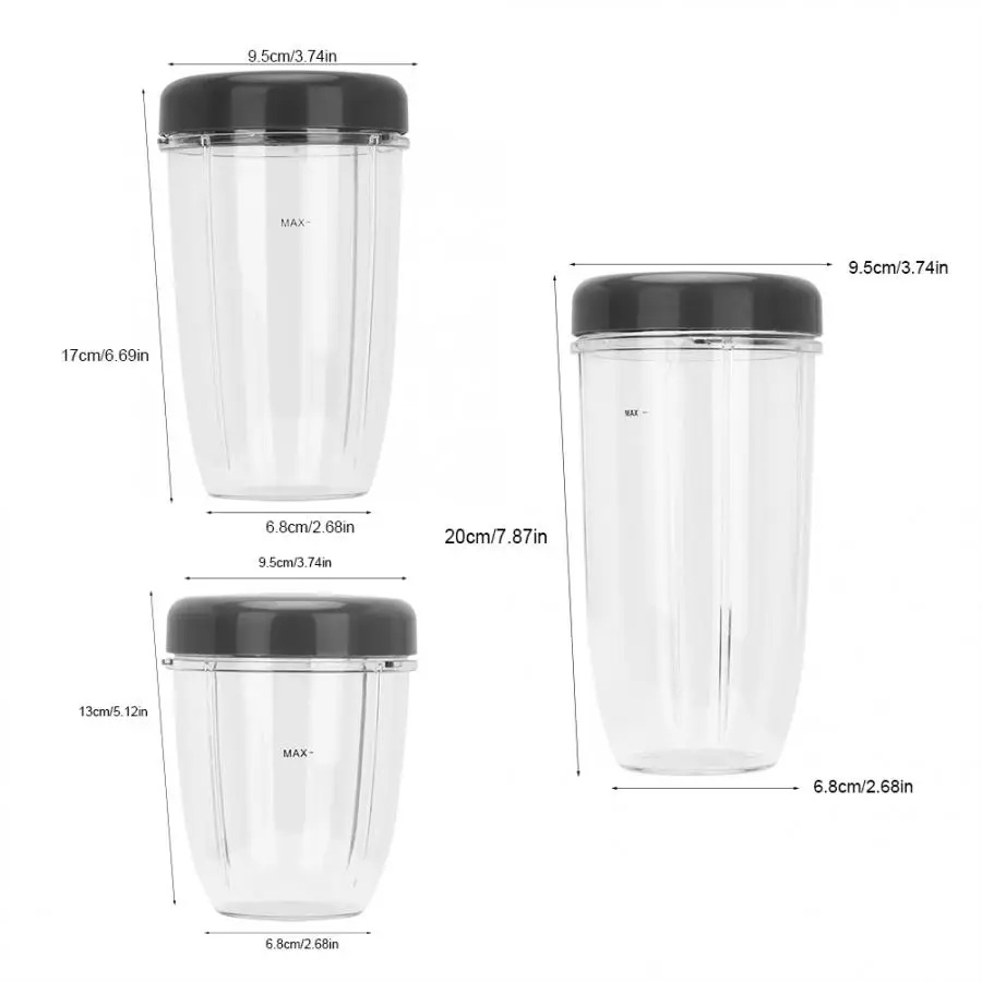 

18oz 24oz 32oz Cup + Lid Blender Part Kit for For nutri bullet 900W Blender Accessory Replacement Large capacity Cup