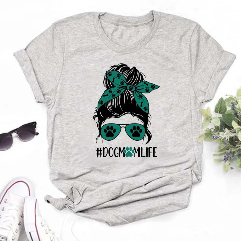 

Maycaur Kawaii Harajuku Funny Cartoon Graphic T-shirt Women Mom Cute Animal Tshirt Dog Streetwear T Shirt Ullzang Top Tee Female