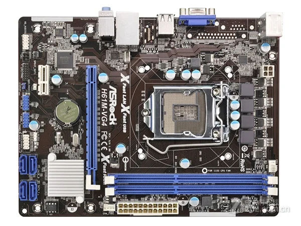 

Б/у Материнская плата Asrock H61m-VG4 Micro ATX DDR3 16 ГБ