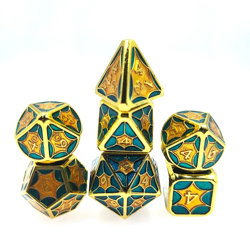 Новинка 2020 металлические игральные кости DnD MTG в комплекте с чехлом для