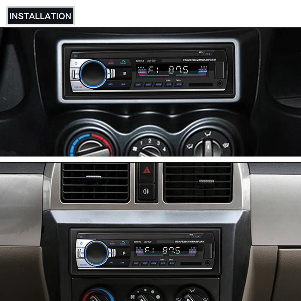 Автомобильный аудиоплеер с Bluetooth автомагнитола Стерео Авторадио 12 В In dash FM Aux вход