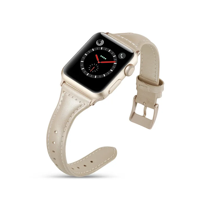 

Genuine Leather WatchBand Strap for Apple Watch 38 40 42 44 Mm Women Luxury Leather Watch Band
