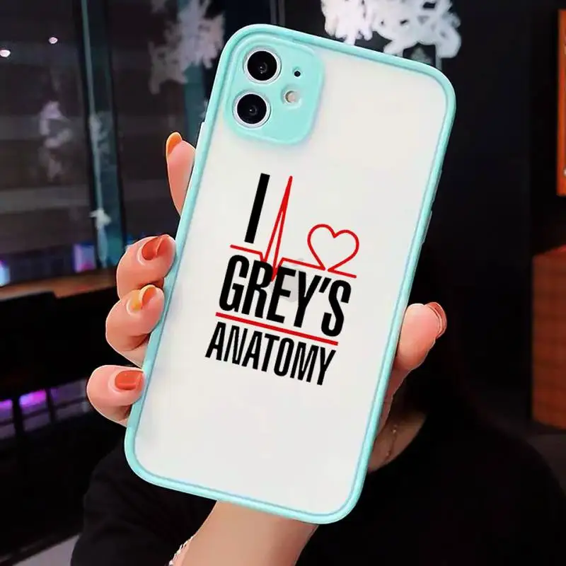 

Greys Anatomy Phone Case Clear Funda matte transparent For blue iPhone 7 8 x xs xr 11 12 pro plus max mini