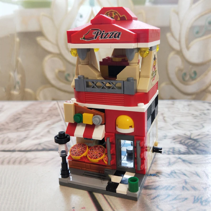 LOZ 1628 городская улица пиццерия магазин пиццы архитектурная модель ресторана