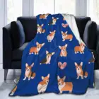 Фланелевое Одеяло Corgi Dog More Love, Легкая удобная кровать, мягкое и теплое плюшевое одеяло, 120x150 см, для подростков