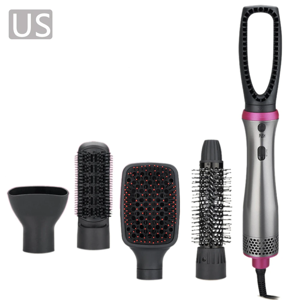 5 в 1 многофункциональная сушилка для волос волумайзер вращающаяся щетка бигуди