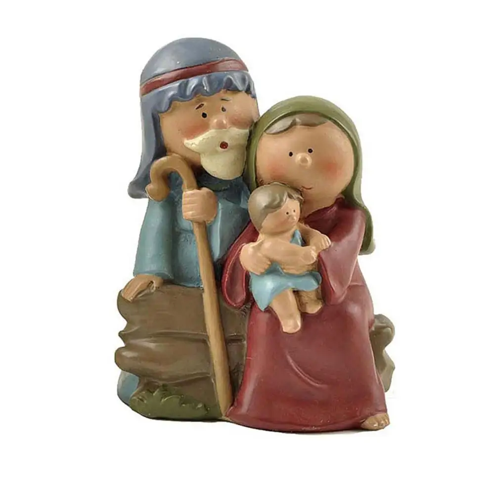 

Christ Birth Of Jesus Ornament Gifts Nativity Scene Crafts Resin Christmas Manger Decoration Catholic Miniatures Figurines