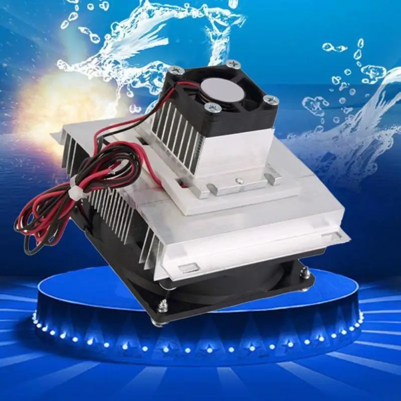 

12Volt 60W Thermoelectric Refrigeration Cooling System Electronic Cooler Fan Use