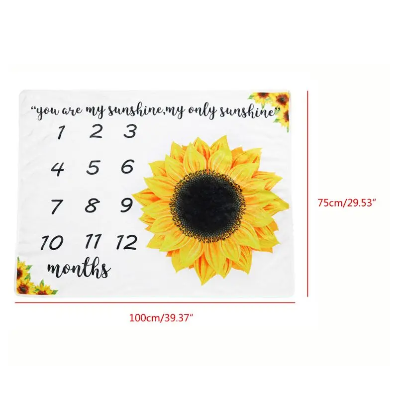 

Baby Swaddle Blanket Sleeping Swaddle Wrap Super Soft Flannel Milestone Blanket Play Mat Photo Prop