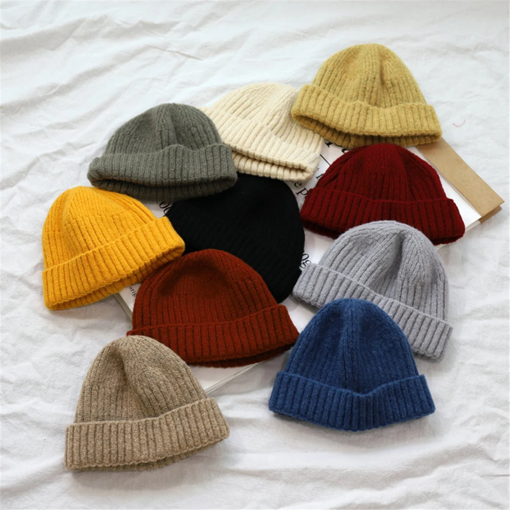 Новинка Осень зима ретро купольная теплая короткая шерстяная шапка Baotou Дыня