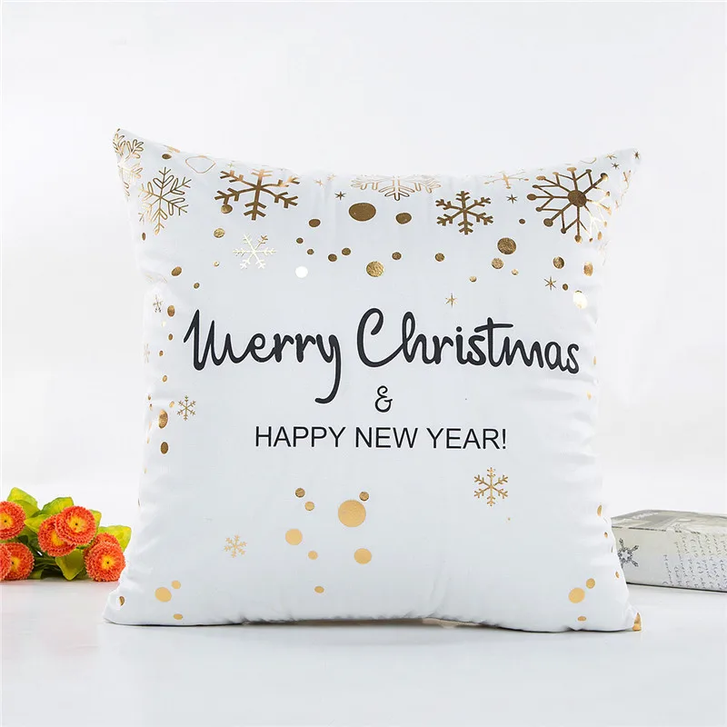 c MIHE Merry Christmas декоративная наволочка для подушки, Подарочная наволочка для автомобильного сиденья, мягкие декоративные украшения для кровати, подушки для дома BZT06 - Цвет: c