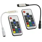 DC 5V-24V Мини светодиодный RGB пульт дистанционного Controlle 17 клавиш RF Беспроводной диммер для светодиодный светодиодные полосы света 4 штыревое соединение