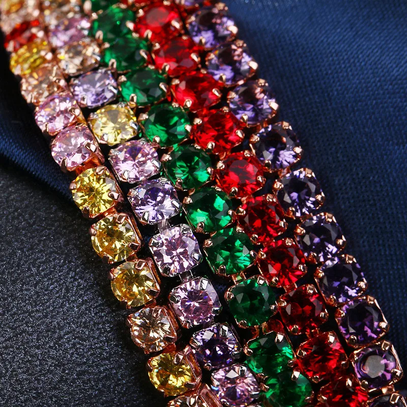 Очаровательные разноцветные браслеты RongXing с кристаллами циркония для женщин
