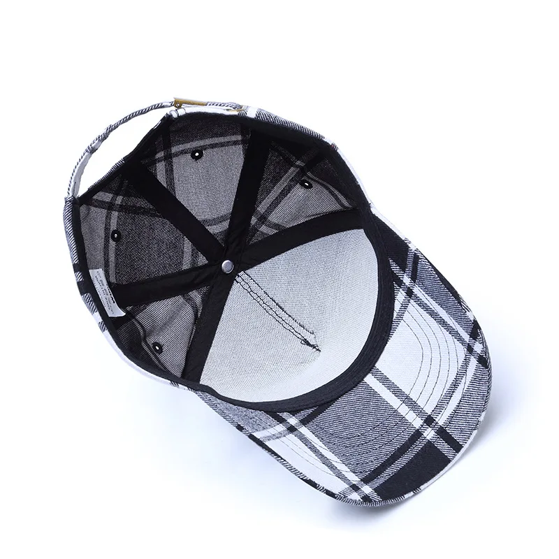 Высококачественная клетчатая бейсбольная кепка для мужчин и женщин синяя