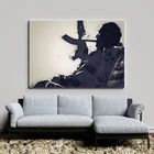 MT416 Тони Сопрано курить с пистолетом, киноактер, подарок, настенное искусство, Картина на холсте, постеры, печать, гостиная, домашний декор