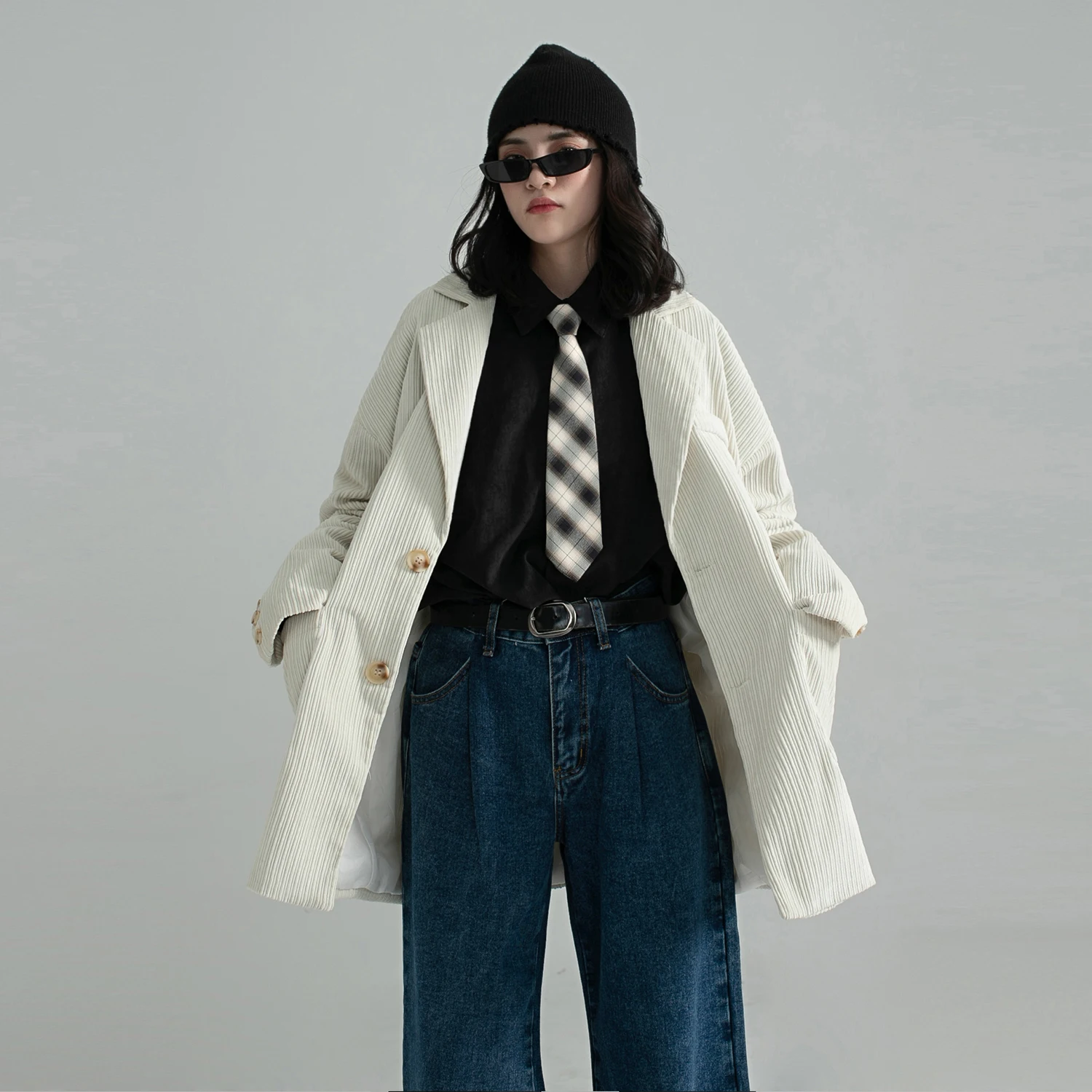 

Женский блейзер с карманами, повседневный однобортный Блейзер большого размера, осень 2020