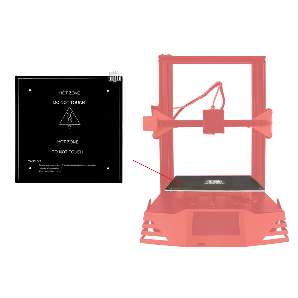 Нагревательная платформа SIMAX3D 235 MK3 Подогреваемая для 3D принтера 12 В 24 черные
