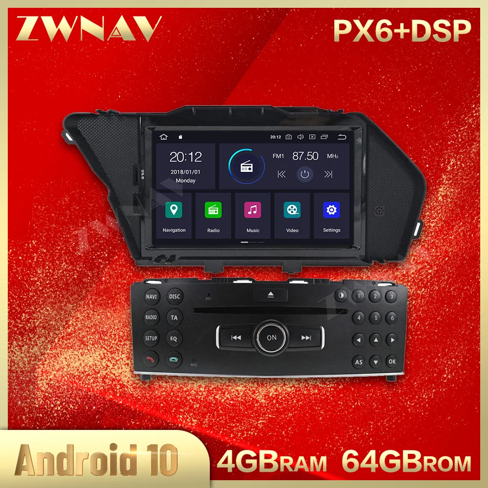 

Android 10.0 Car Radio Car CD DVD Player Stereo GPS Navigation For Mercedes-Benz GLK 2008-2010 GLK X204 GLK300 GLK350 head unit
