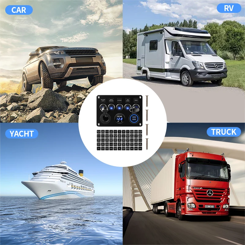 Панель переключателя для автомобиля лодки 5 групп яхты фургона грузовика