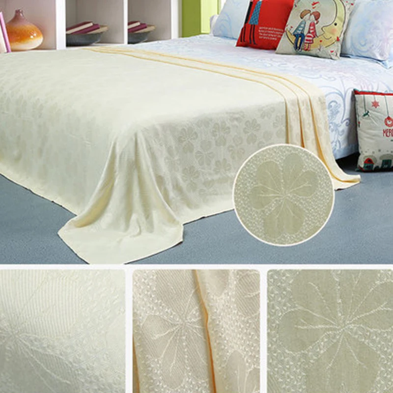 Современное одеяло из бамбукового волокна детское однотонное мягкое покрывало