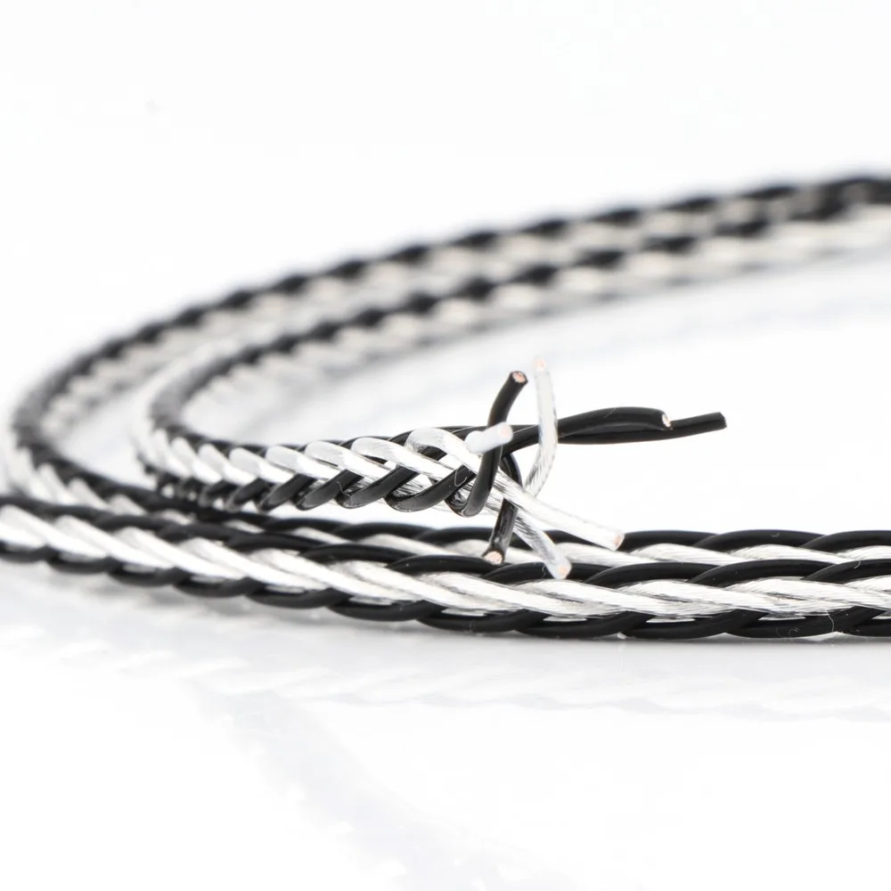 8-жильный серебристый кабель Preffair из ПТФЭ