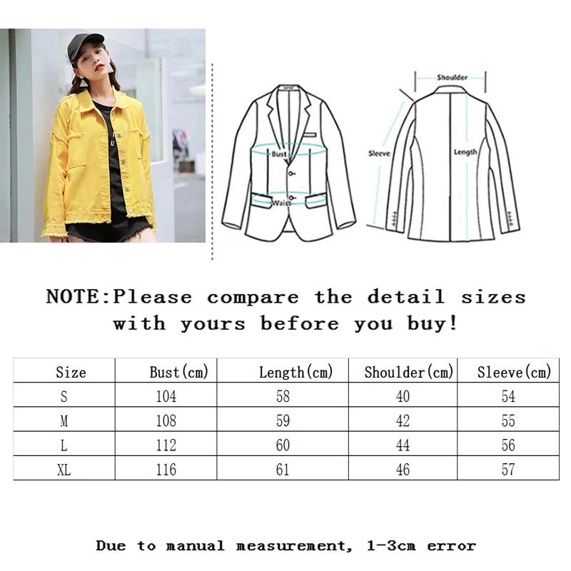 

Sllsky Casual Single-breasted Long-sleeved Lapel Solid Color Without Cap And Pockets Coat Spring And Autumn Motorcycle Jacket