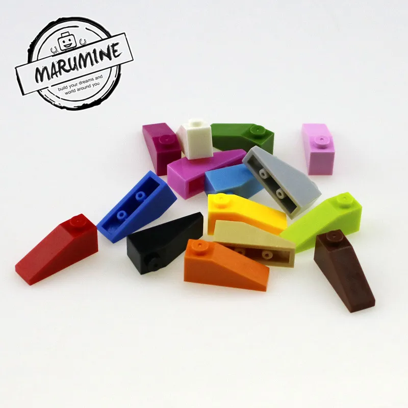 3-5 color mixed MARUMINE кирпичи игрушки наклона 3x1 перевернутый Кирпич 150 шт./лот мс классические строительные игрушки развивающие "сделай сам", конструкторы, комплект для детей - Цвет: 3-5 color mixed