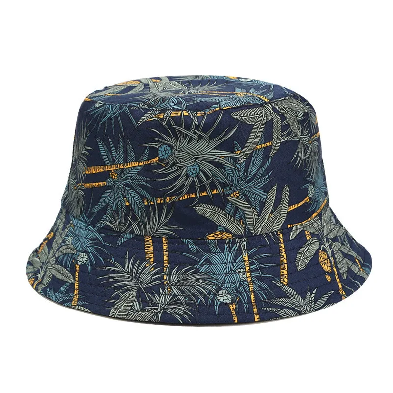 

Fashion Women And Men Print Canvas Two-sided Outdoors Bucket Hat Sun Hat Cap bucket hat hip hop summer hat women beach for man
