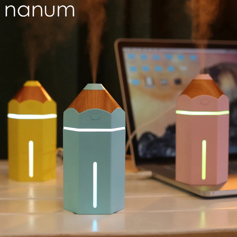 

Mini Pencil Humidifier Essential Oil Diffuser 230ml Aroma Lamp LED Night Light USB Ultrasonic Fogger Car Air Freshener