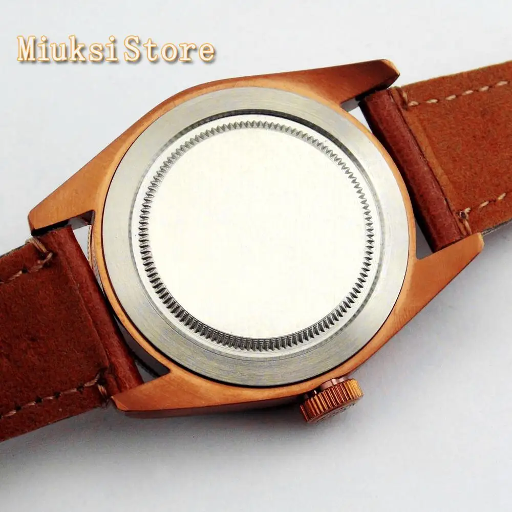 Модные Топ мужские водонепроницаемые часы CORGEUT 41 мм кофейного цвета сапфировое