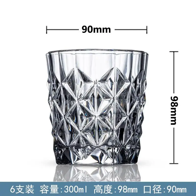 

2 Pcs/lot luxury fashion home lead-free whiskey glass high quality party club wine glass cup for whiskey 0903-17