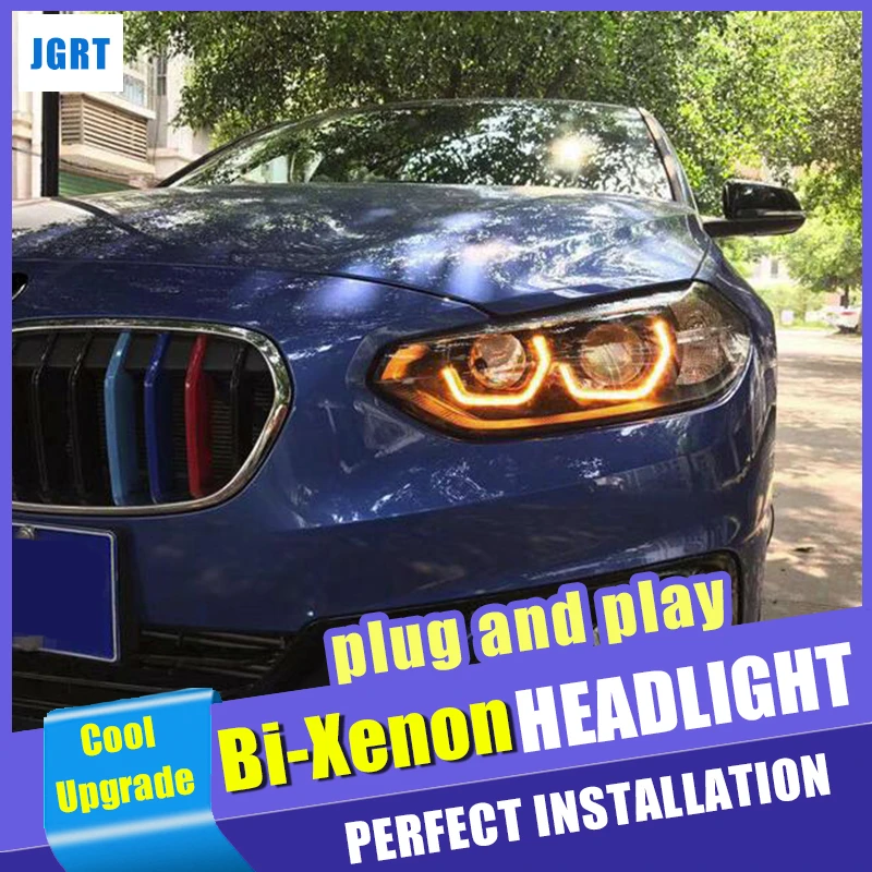 Новые фары автомобиля Стайлинг для BMW 1 серии F20 2017-2019 двойной луч объектив