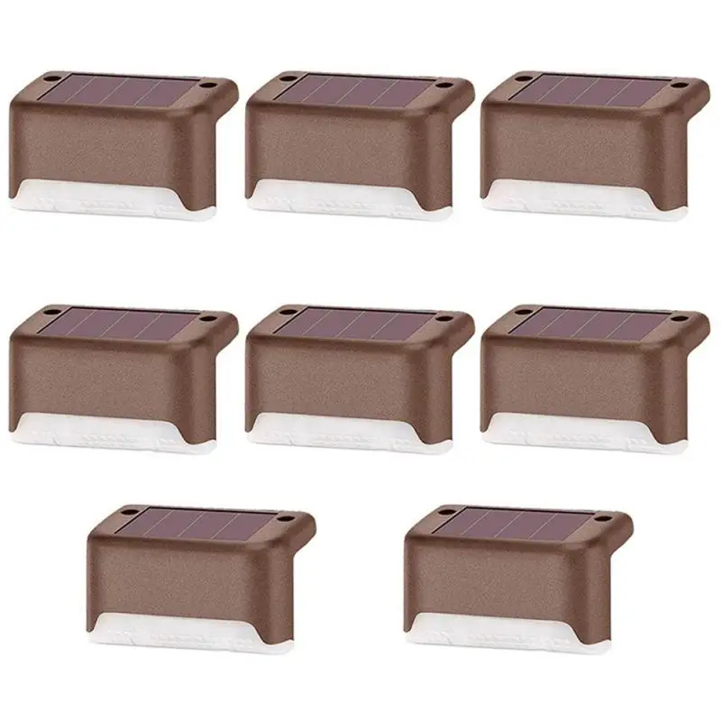 

8/4Pcs Solar LED Light Outdoor Solar Lights IP55 Waterproof Fence Light Pathway Yard Stair Lamp Wall lamp Garden Decoration